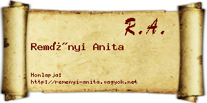 Reményi Anita névjegykártya